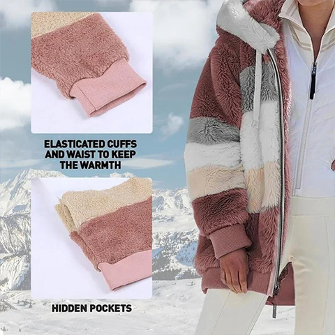 🔥 50% OFF-🐑CONTRASTING LAMB WOOL PADDED COAT🎁SPECIAL OFFER