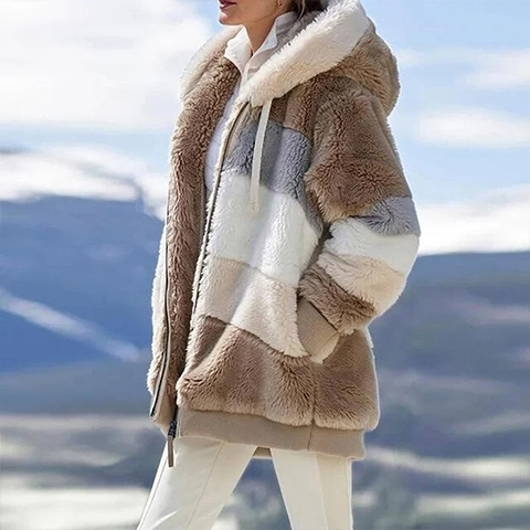 🔥 50% OFF-🐑CONTRASTING LAMB WOOL PADDED COAT🎁SPECIAL OFFER