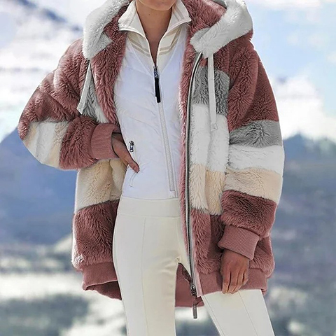 🔥 50% OFF-🐑CONTRASTING LAMB WOOL PADDED COAT🎁SPECIAL OFFER
