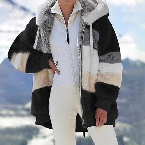 🔥 50% OFF-🐑CONTRASTING LAMB WOOL PADDED COAT🎁SPECIAL OFFER