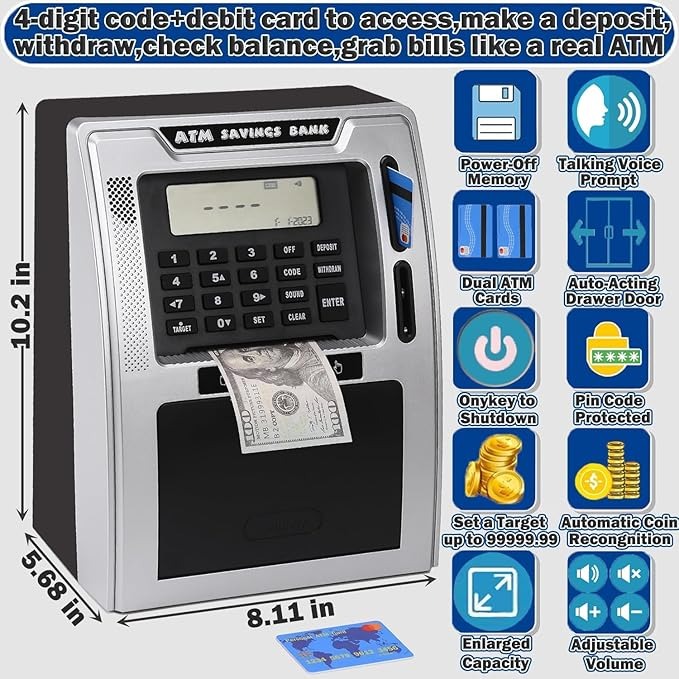 The Modern Personal ATM & Digital Piggy Bank -  Fun, Secure Saving for All Ages 💰