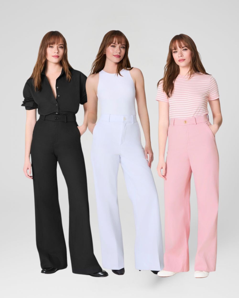 New Collection 💝 Tummy Control Stretch Twill Wide Leg Pant