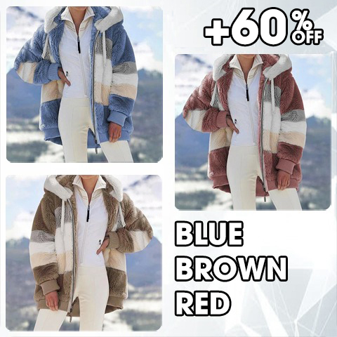 🔥 50% OFF-🐑CONTRASTING LAMB WOOL PADDED COAT🎁SPECIAL OFFER