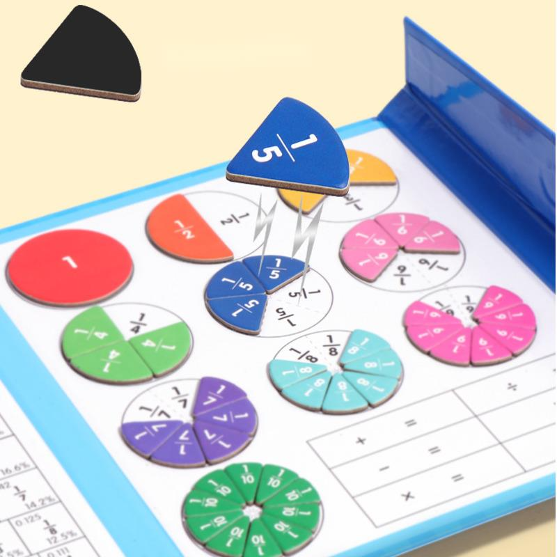 Montessori™ Magnetic Fraction Puzzle Book | Hands-On Math Learning Toy for Kids