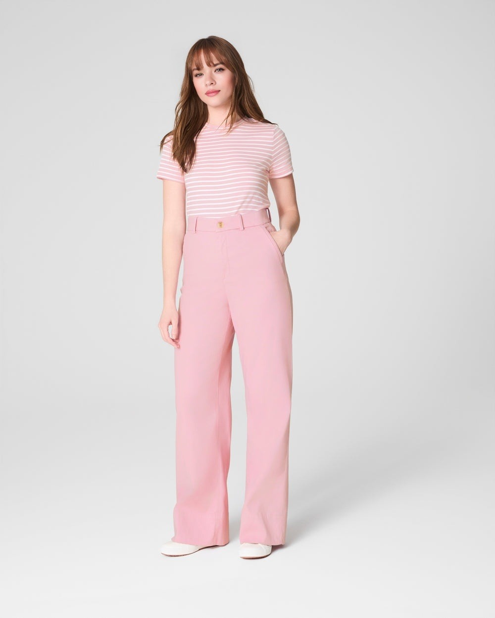 New Collection 💝 Tummy Control Stretch Twill Wide Leg Pant