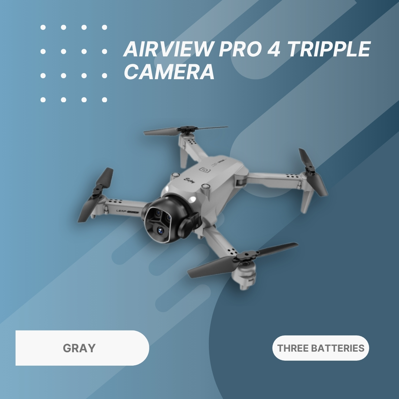 AirView Pro 4 Tripple Camera – Next-Gen Drone for Beginners with Professional Power