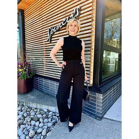 👖Tummy Control Button Wide Leg Pant