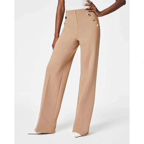 👖Tummy Control Button Wide Leg Pant