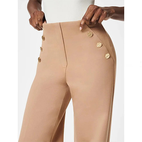 👖Tummy Control Button Wide Leg Pant