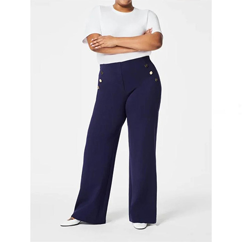 👖Tummy Control Button Wide Leg Pant