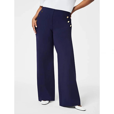 👖Tummy Control Button Wide Leg Pant
