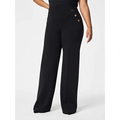 👖Tummy Control Button Wide Leg Pant