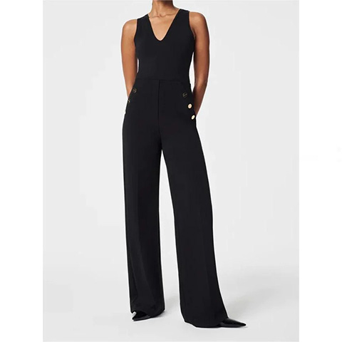 👖Tummy Control Button Wide Leg Pant