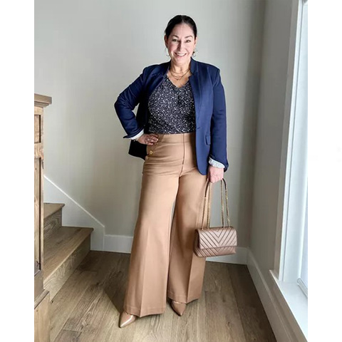👖Tummy Control Button Wide Leg Pant