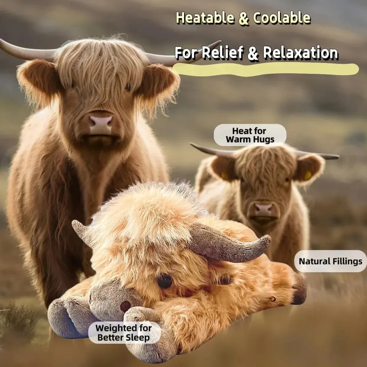🎁Last Day Promotion 49% OFF 🐮 Highland Cow Plush – The Cozy Companion