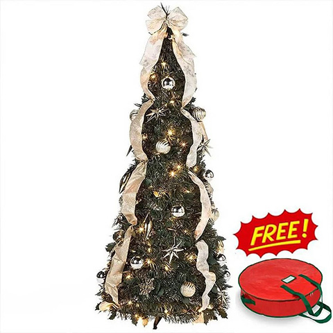Folding Gold ＆ Silver Christmas Tree