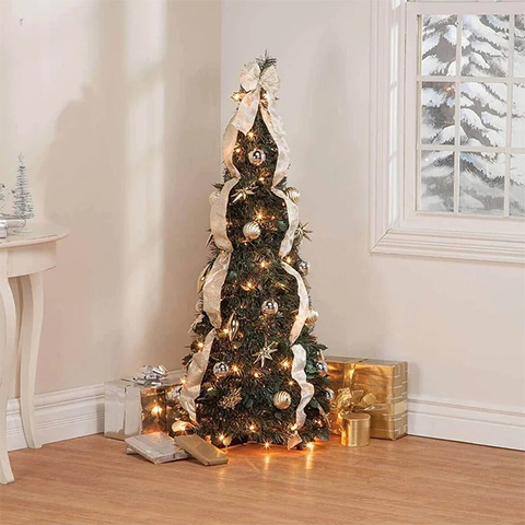 Folding Gold ＆ Silver Christmas Tree