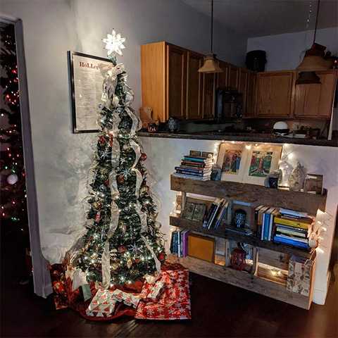 Folding Gold ＆ Silver Christmas Tree