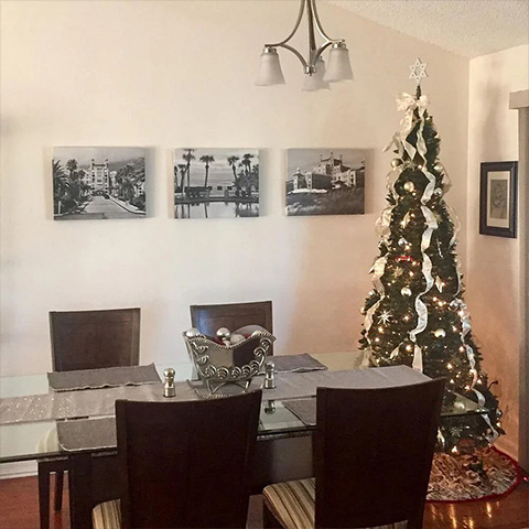 Folding Gold ＆ Silver Christmas Tree