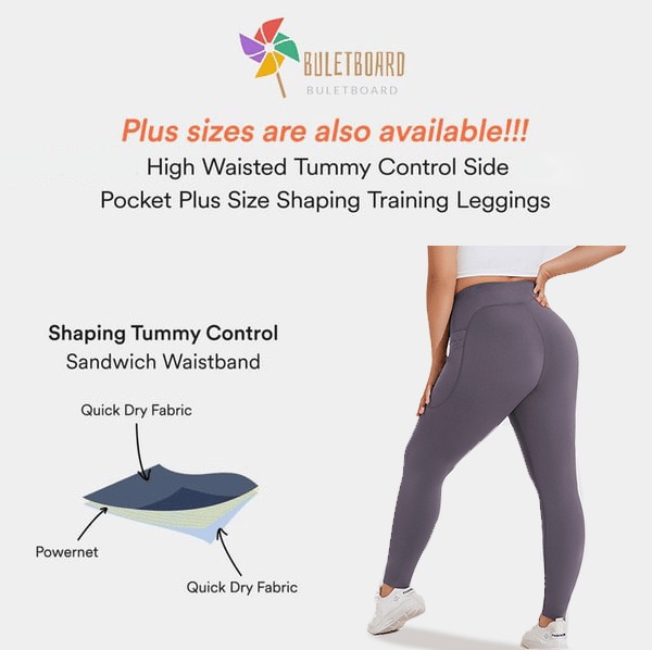 🔥Hot Sale 49% OFF🔥High Waisted Tummy Control Side Pocket Shaping Training Leggings