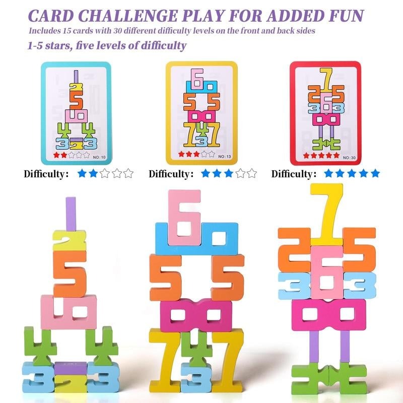 Wooden Number Building Block (1 Box)