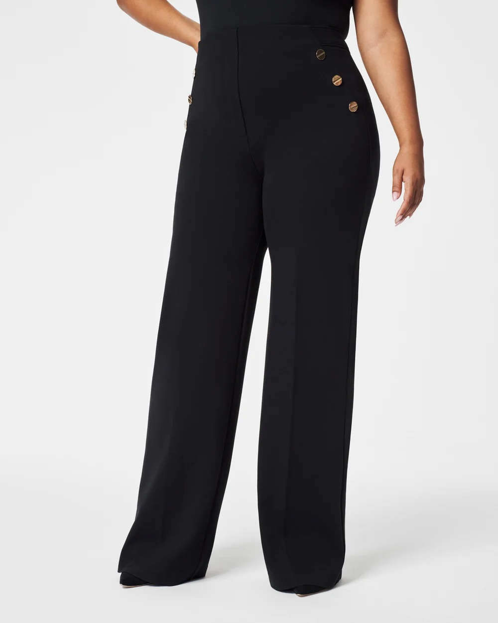 👖Tummy Control Button Wide Leg Pant