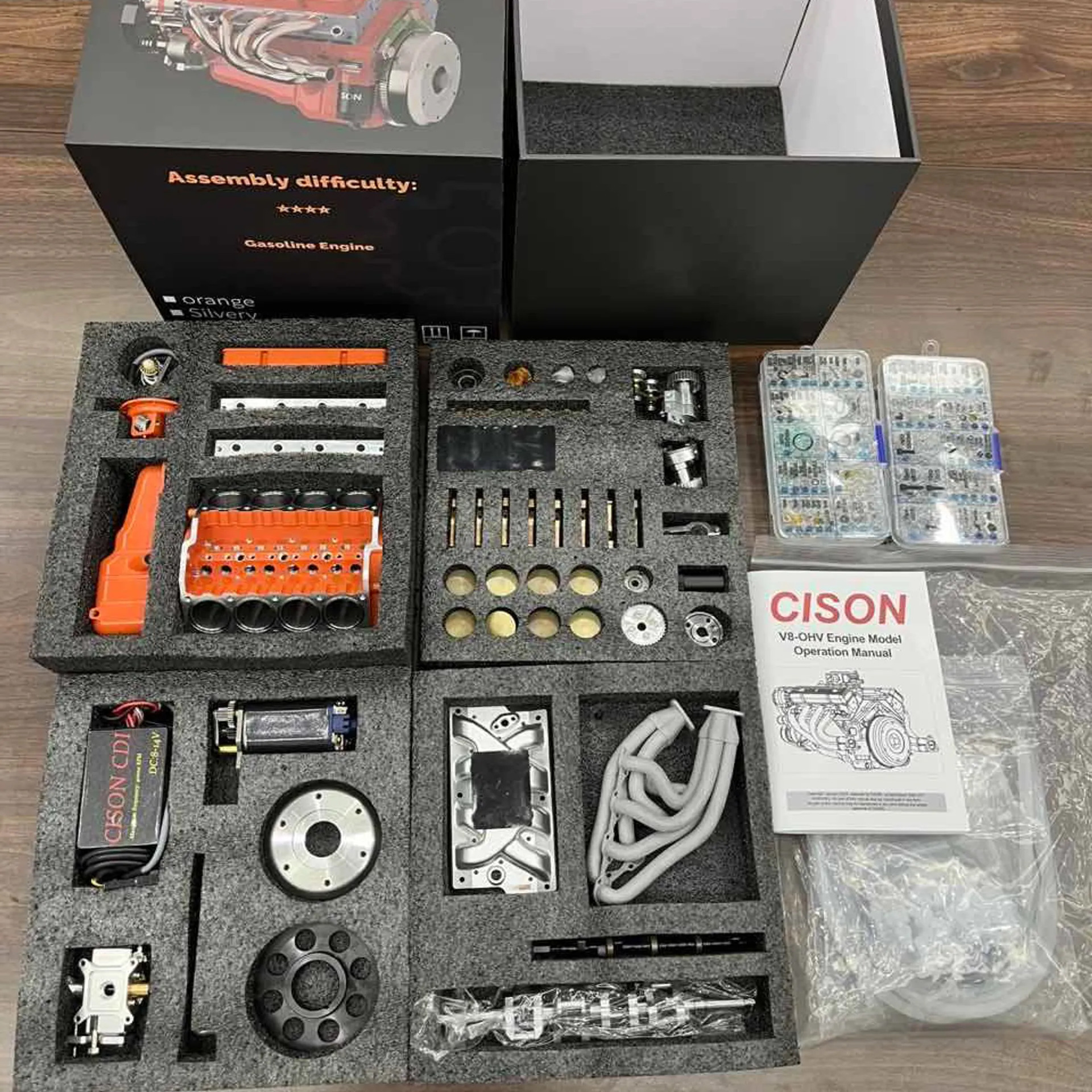 🔥BLACK FRIDAY BLOWOUT: Save 49%-Gasoline OHV V8 Small-block Engine Model Kits