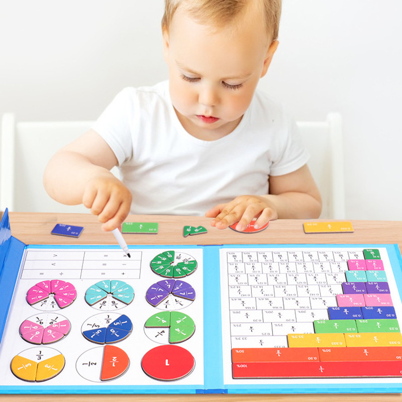 Montessori™ Magnetic Fraction Puzzle Book | Hands-On Math Learning Toy for Kids