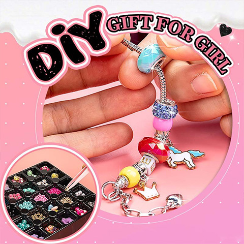 🔥HOT SALE 🎁 Girls Charm Bracelet Making Kit