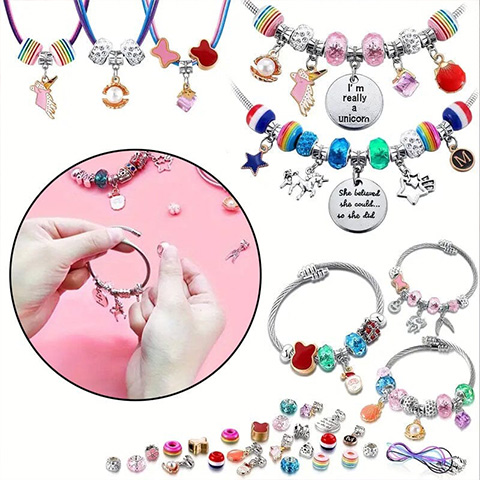 🔥HOT SALE 🎁 Girls Charm Bracelet Making Kit