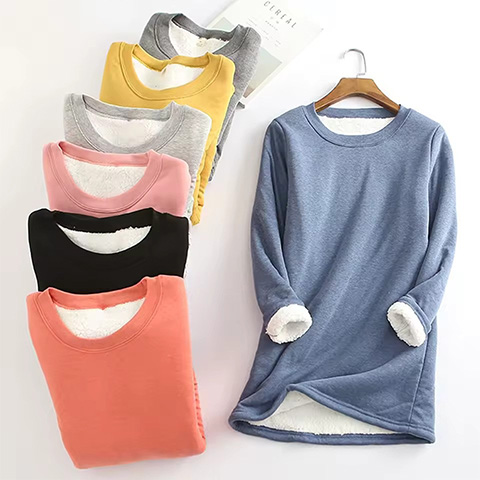 🔥 Last Day - 49% OFF ❄ Women‘s NEW Casual Cotton Round Neck Solid Sweatshirt🙋‍♀️