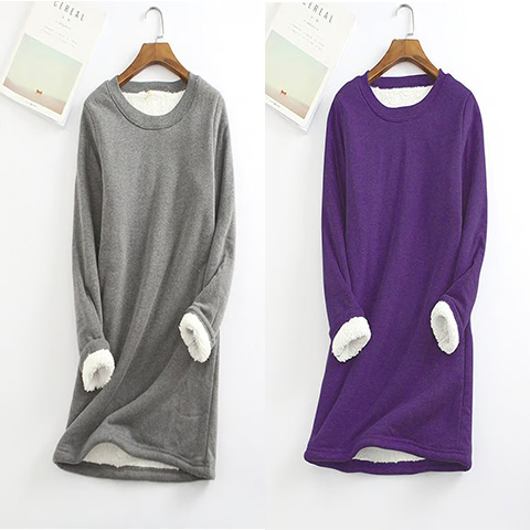 🔥 Last Day - 49% OFF ❄ Women‘s NEW Casual Cotton Round Neck Solid Sweatshirt🙋‍♀️