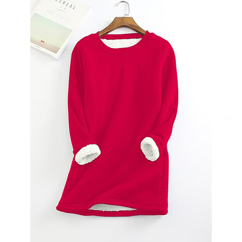 🔥 Last Day - 49% OFF ❄ Women‘s NEW Casual Cotton Round Neck Solid Sweatshirt🙋‍♀️