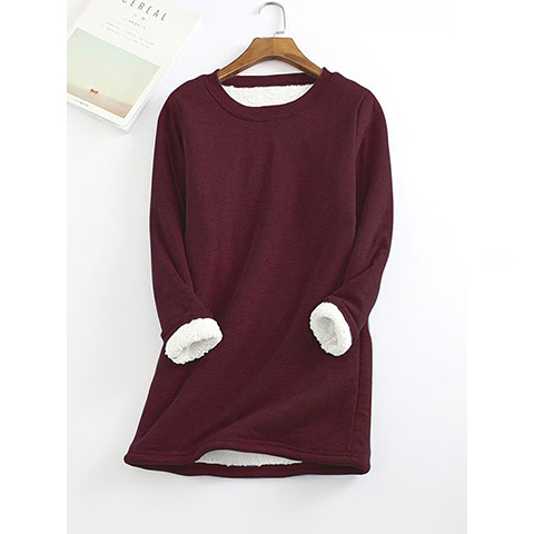 🔥 Last Day - 49% OFF ❄ Women‘s NEW Casual Cotton Round Neck Solid Sweatshirt🙋‍♀️