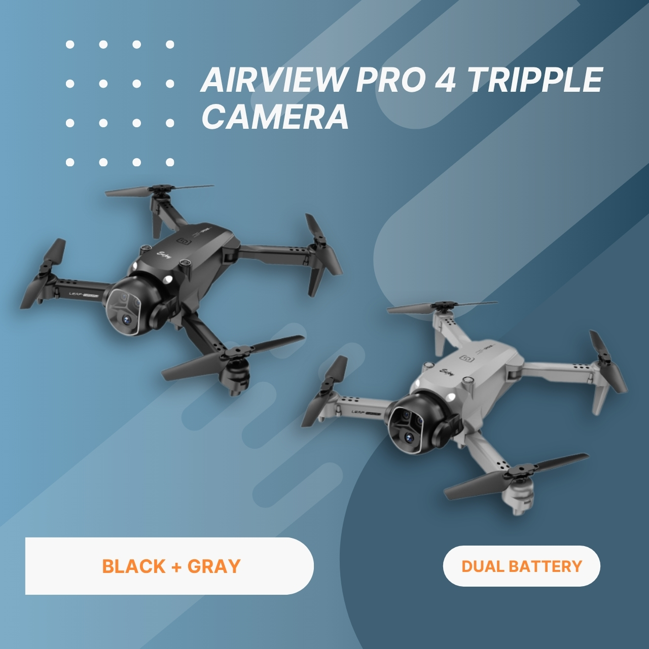 AirView Pro 4 Tripple Camera – Next-Gen Drone for Beginners with Professional Power