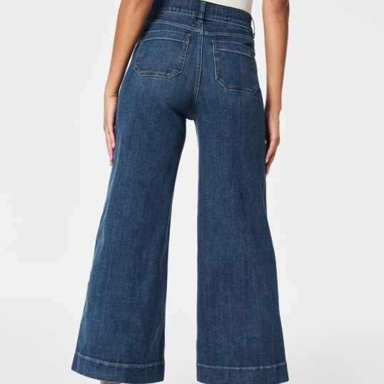 🔥Last Day 50% OFF🔥Tummy Control Cropped Wide-Leg Jeans
