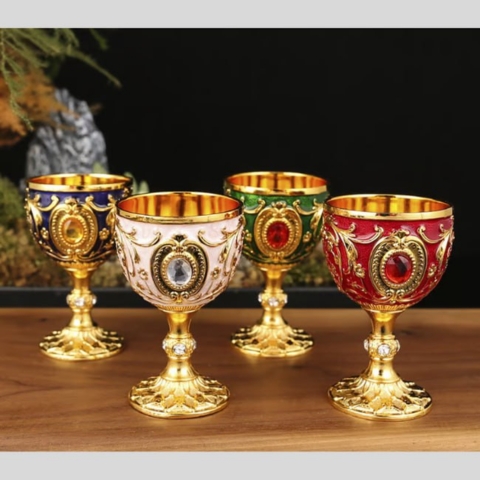 Vintage Metal Wine Cups