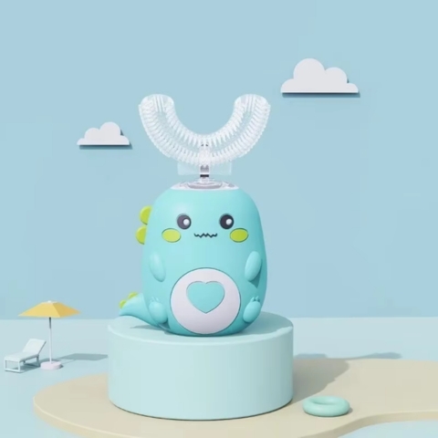 Smart 360° U-Shaped Electric Toothbrush for Kids with Silicone