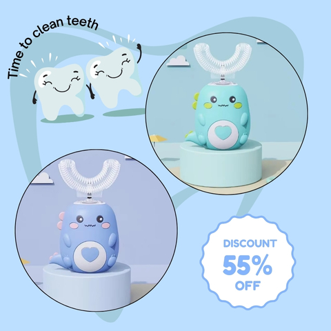 Smart 360° U-Shaped Electric Toothbrush for Kids with Silicone