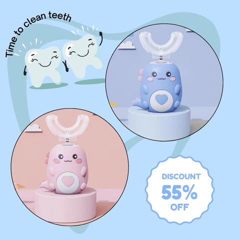 Smart 360° U-Shaped Electric Toothbrush for Kids with Silicone