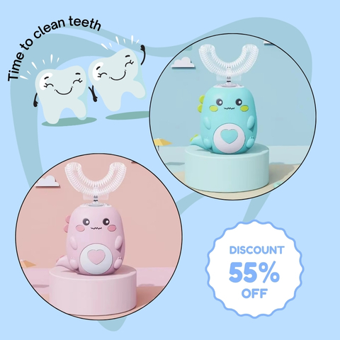 Smart 360° U-Shaped Electric Toothbrush for Kids with Silicone