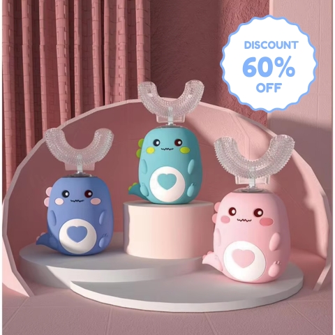 Smart 360° U-Shaped Electric Toothbrush for Kids with Silicone