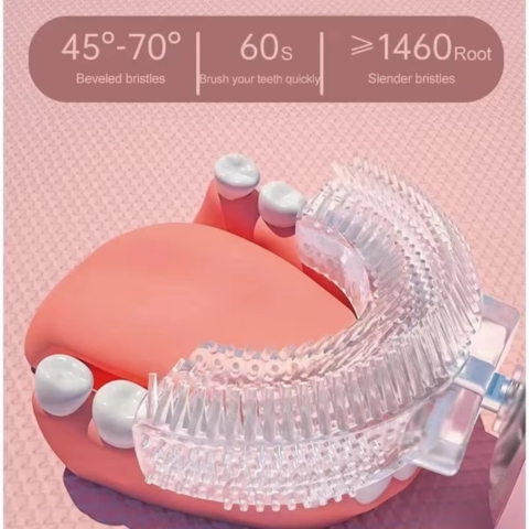 Smart 360° U-Shaped Electric Toothbrush for Kids with Silicone