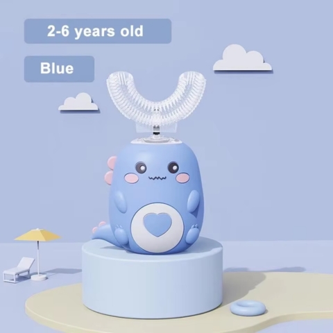 Smart 360° U-Shaped Electric Toothbrush for Kids with Silicone