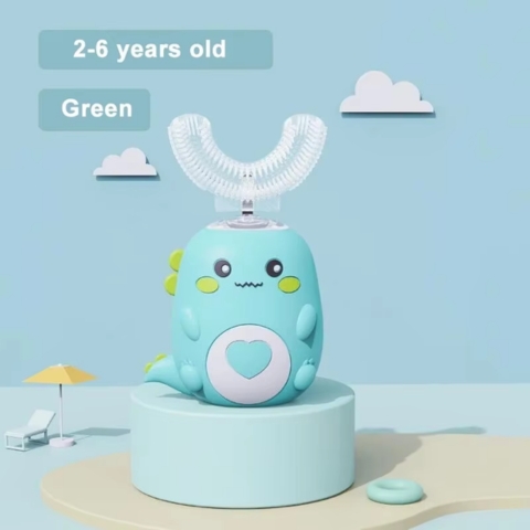 Smart 360° U-Shaped Electric Toothbrush for Kids with Silicone