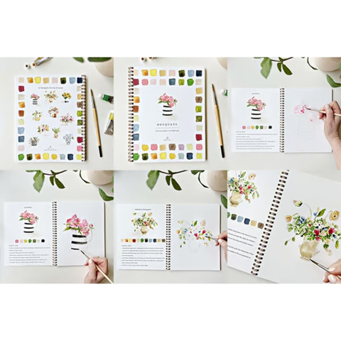 🖼️Beginner-Friendly💕 Watercolor Workbook