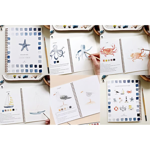 🖼️Beginner-Friendly💕 Watercolor Workbook