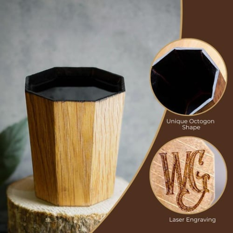 🎁Last Day Promotion 49% OFF🔥Handmade and Charred Drinking Vessel - Ideal Whiskey Glass for Whiskey Consumption