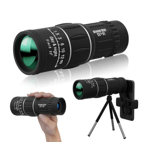 🔭 16X52 Professional High-Power 🔍 High-Definition Low-Light Night Vision Monocular Telescope🌙