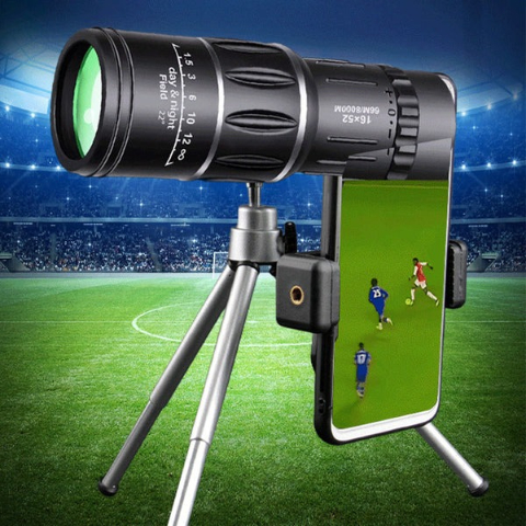 🔭 16X52 Professional High-Power 🔍 High-Definition Low-Light Night Vision Monocular Telescope🌙